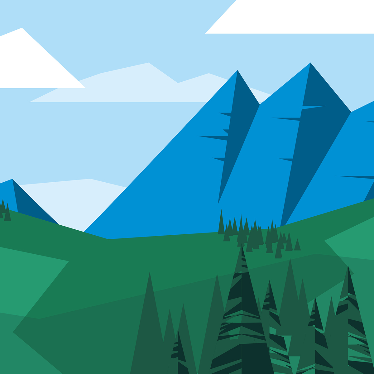 alpen, illustration
